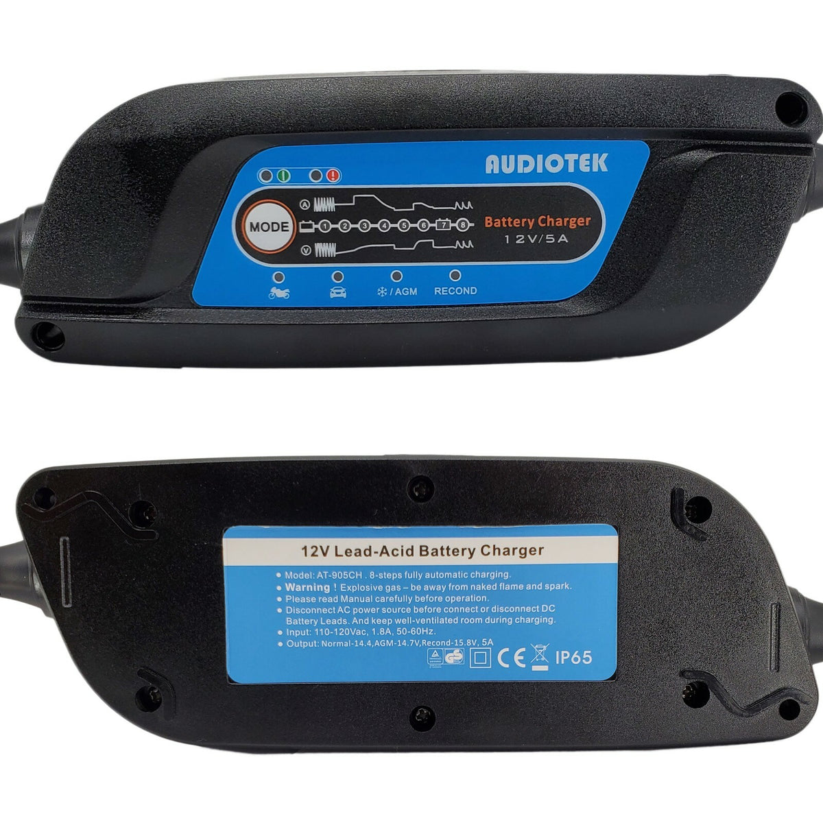 Audiotek AT-905CH 12V 5A Battery Charger Maintainer