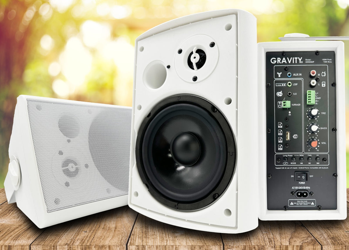 2x Gravity 6.5'' Active Wireless Streaming Speakers 2-Way, 150W, W/Bluetooth W