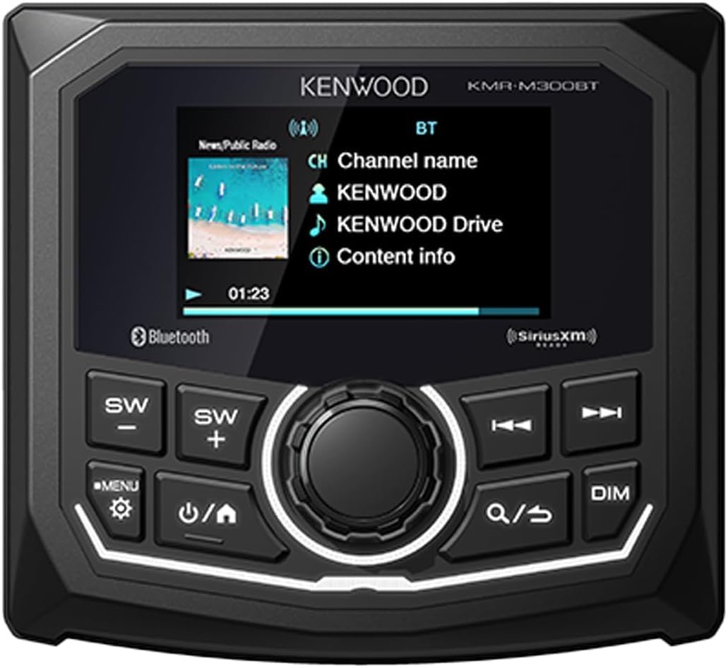 KENWOOD KMR-M300BT 3-Inch Gauge-Style Marine Receiver