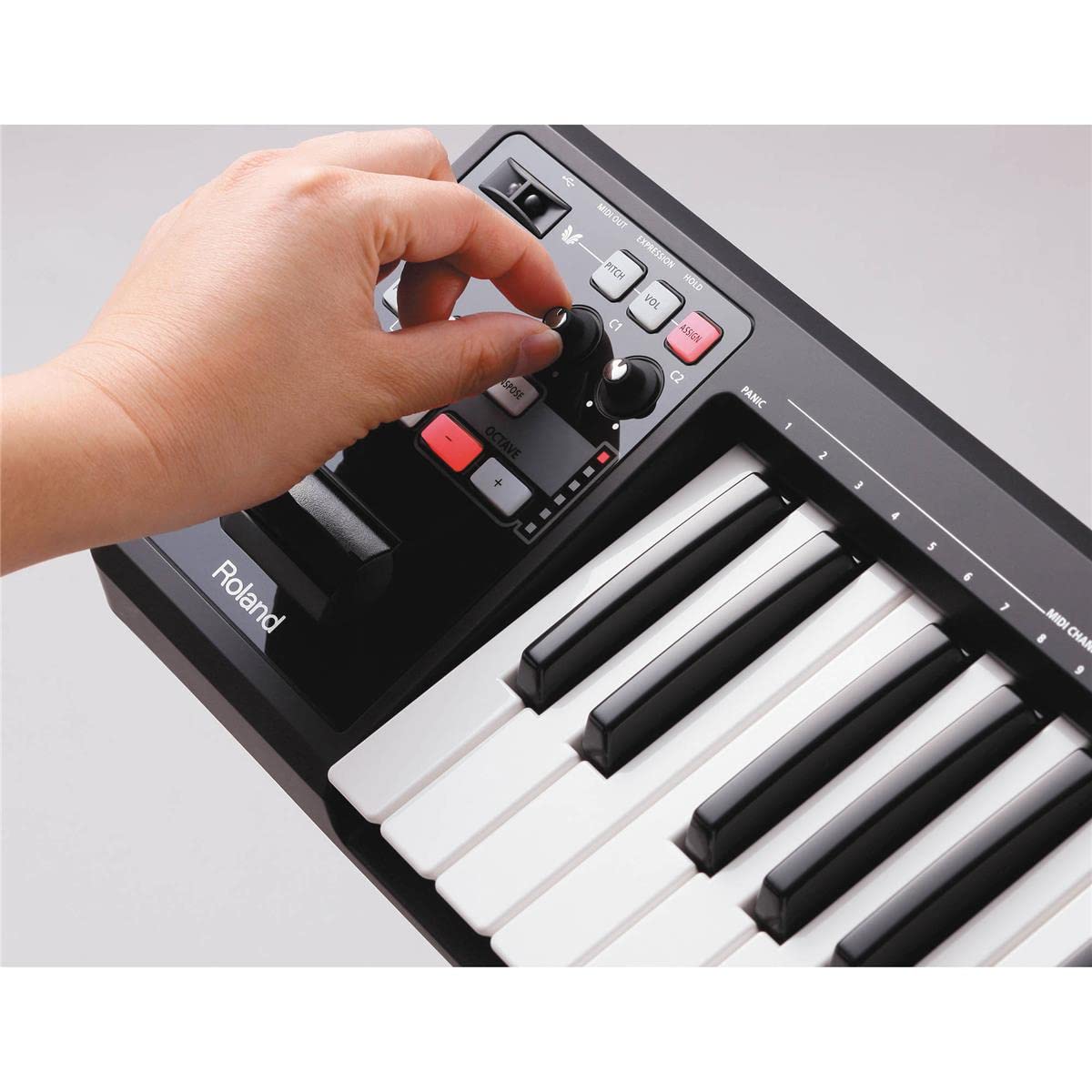 Roland Lightweight 49-Key Midi Keyboard Controller, Black (A-49-BK)