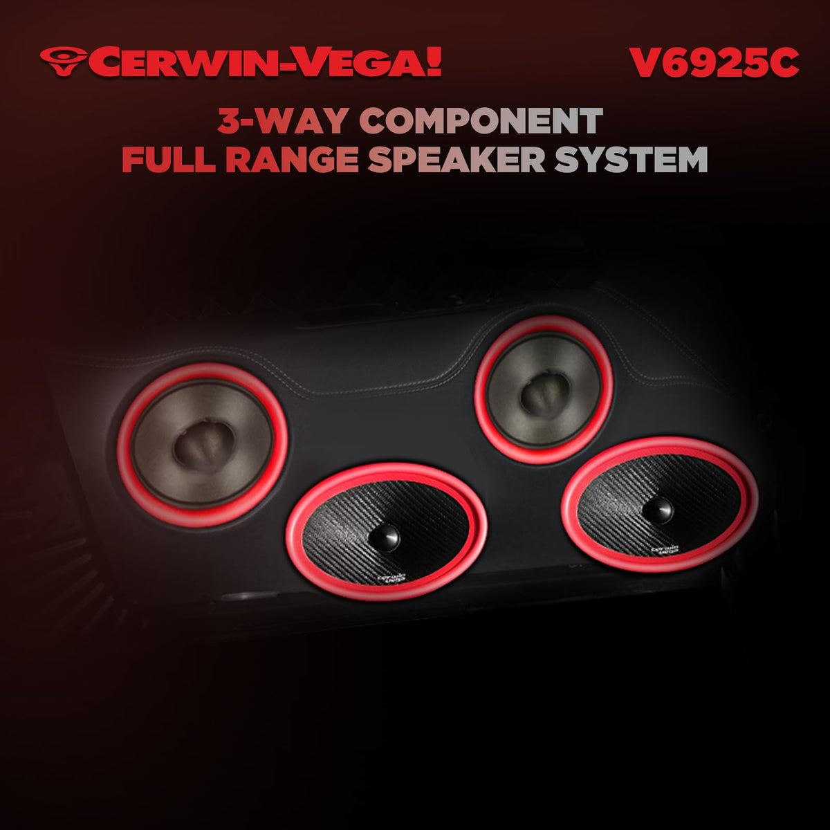 Cerwin Vega V6925C 6x9" 3-Way Component Speaker System