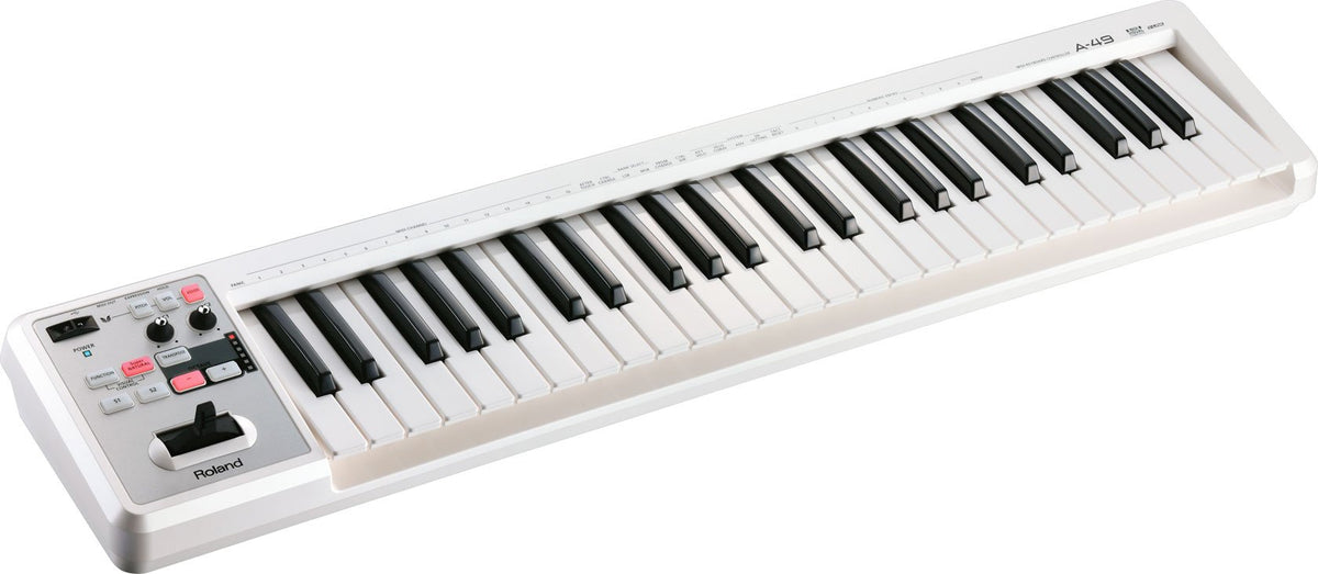 Roland Lightweight 49-Key Midi Keyboard Controller, White (A-49-WH)