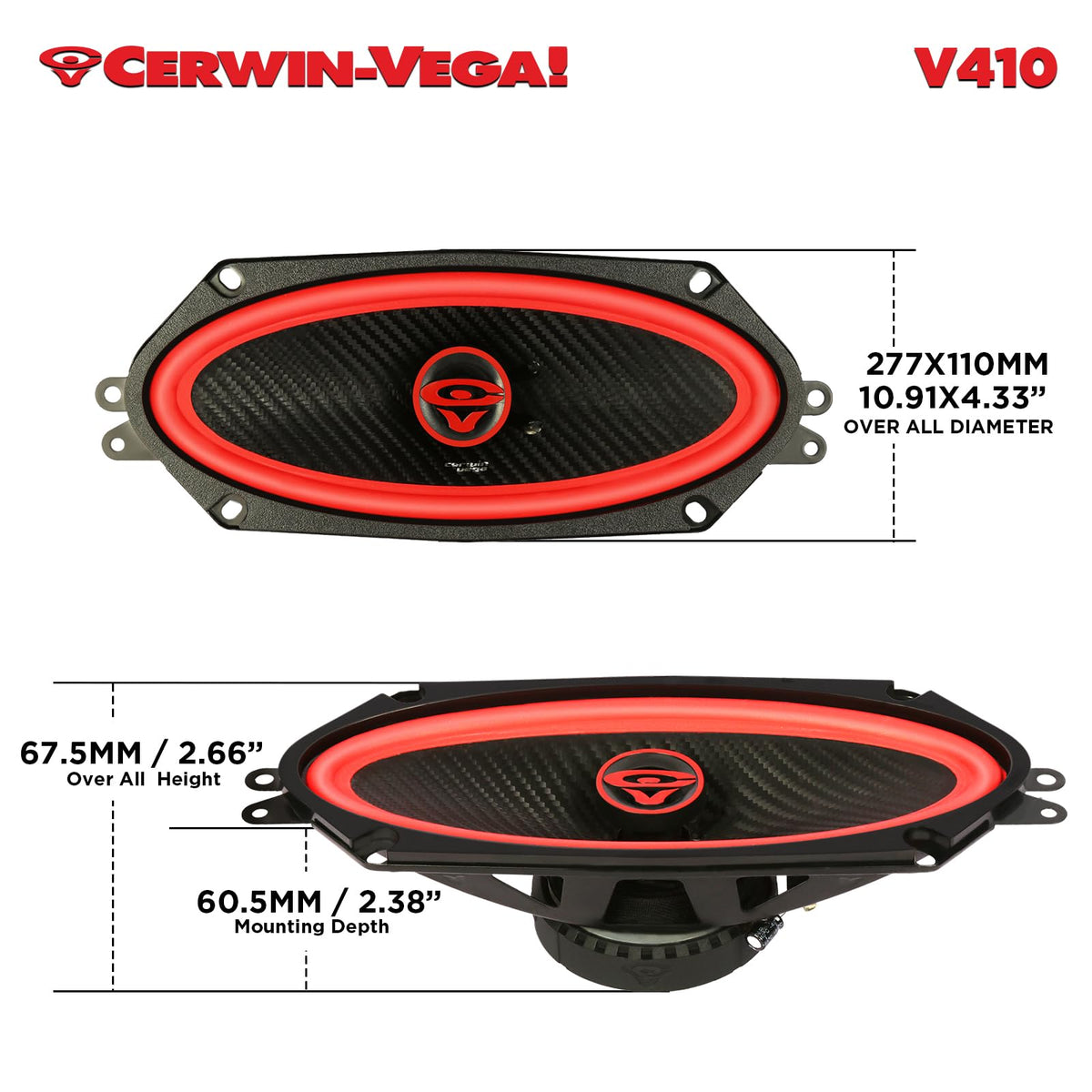 Cerwin-Vega V410 4x10" 2-Way Coaxial Speakers