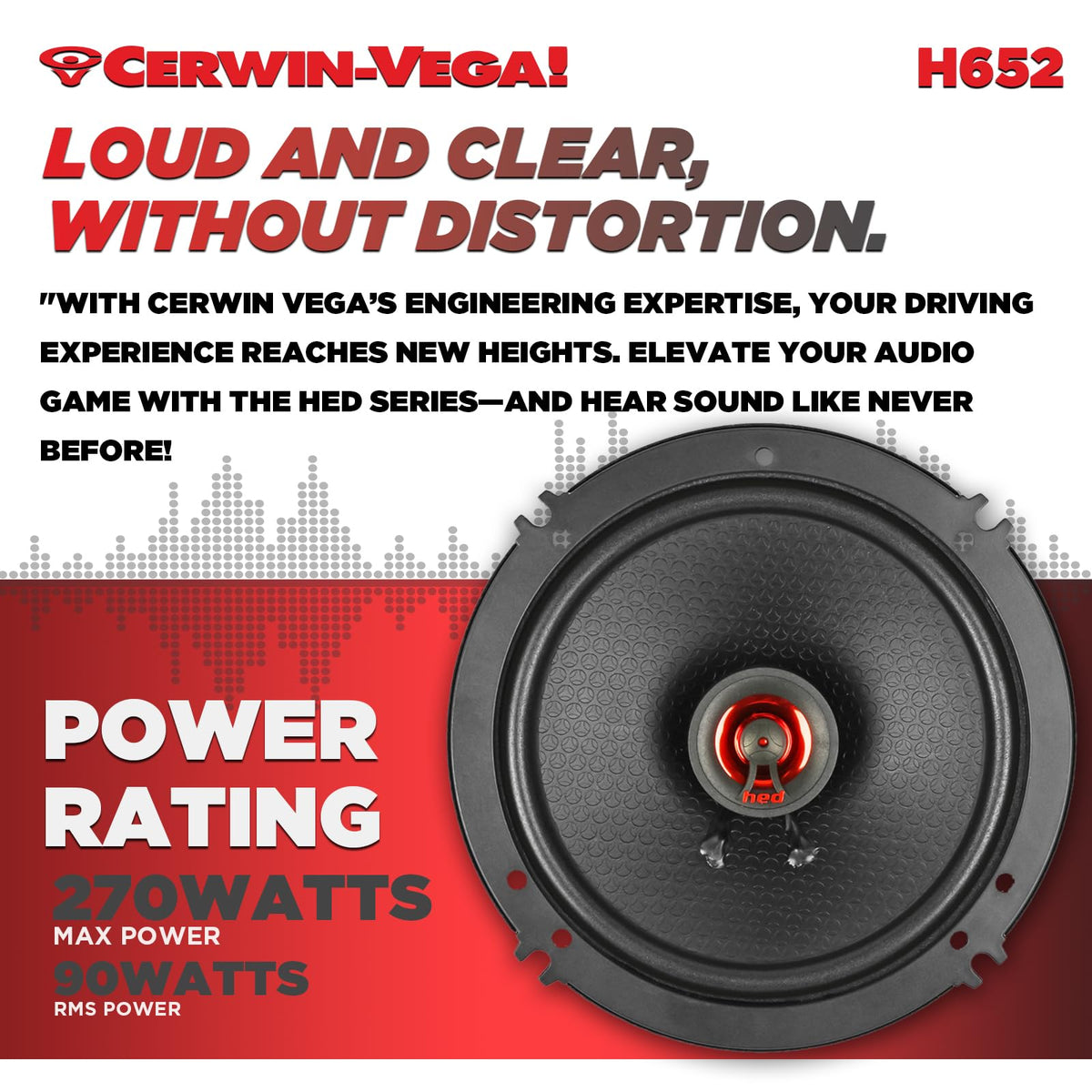 Cerwin-Vega H652 6.5" 2-Way Coaxial Speakers