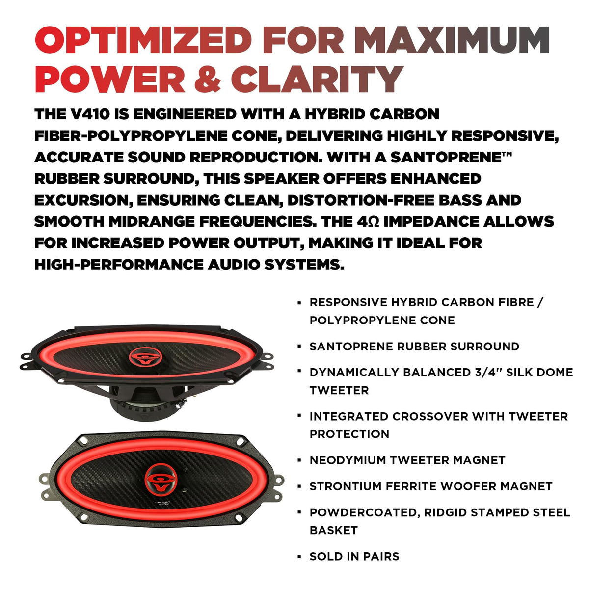 Cerwin-Vega V410 4x10" 2-Way Coaxial Speakers