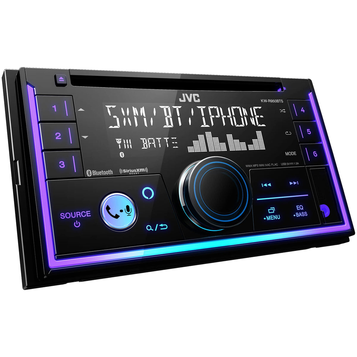 JVC KW-R950BTS Double DIN CD Receiver with Bluetooth