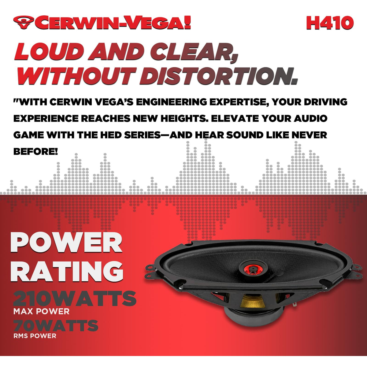 Cerwin-Vega H410 4"x10" 2-Way Coaxial Speakers