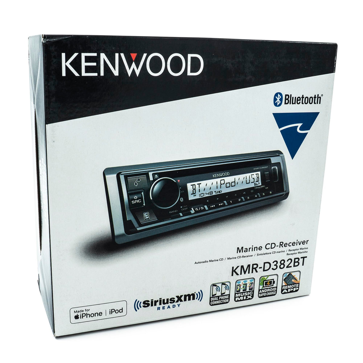 Kenwood KMR-D382BT Single DIN Marine CD Receiver
