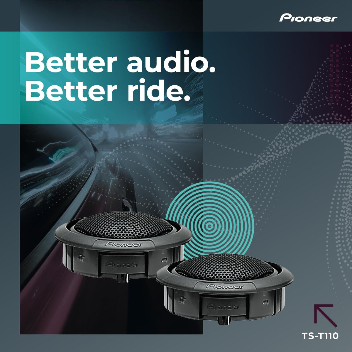 Pioneer TS-T110 7/8" Hard Dome Tweeters