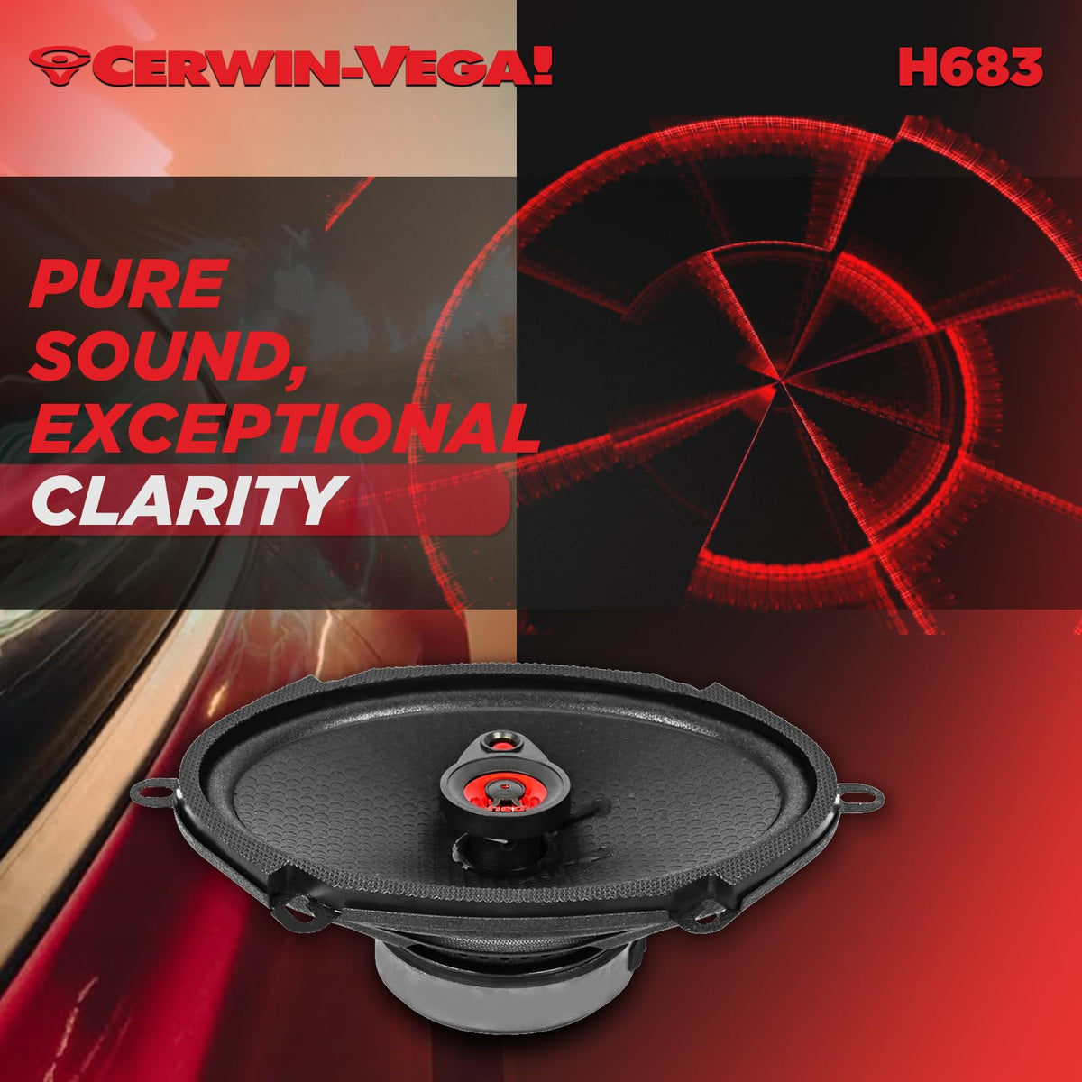 Cerwin-Vega H683 6x8" 3-Way Coaxial Speakers