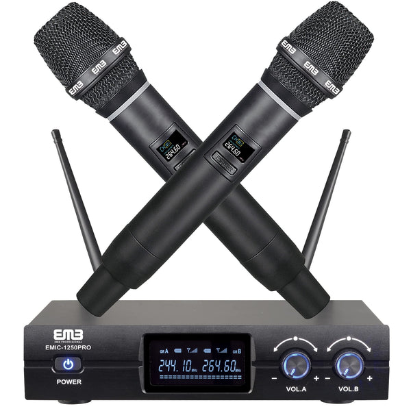 EMB EMIC-1250PRO Dual VHF Wireless Handheld Microphone System