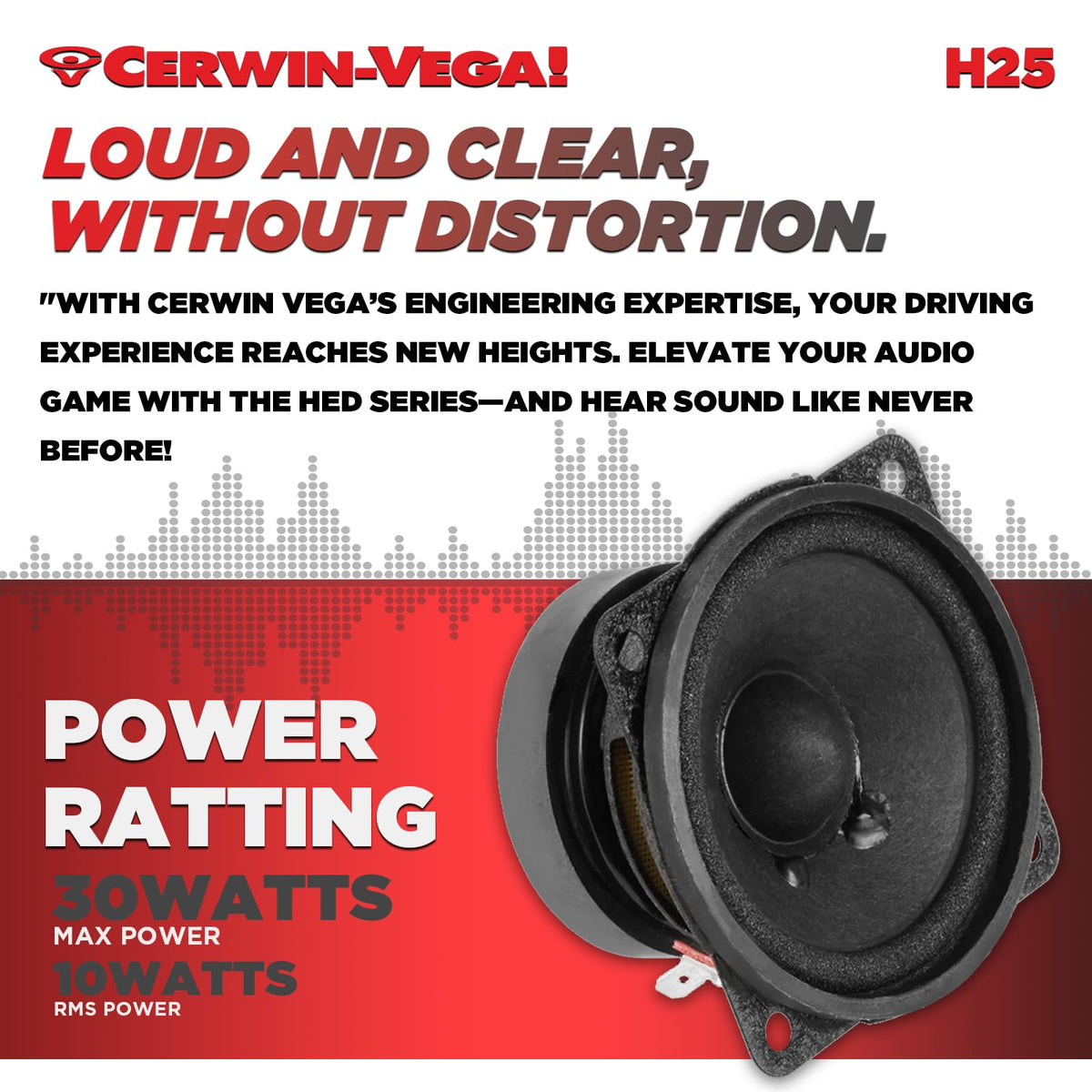 Cerwin-Vega H25 2.5" Full-Range Car Speakers