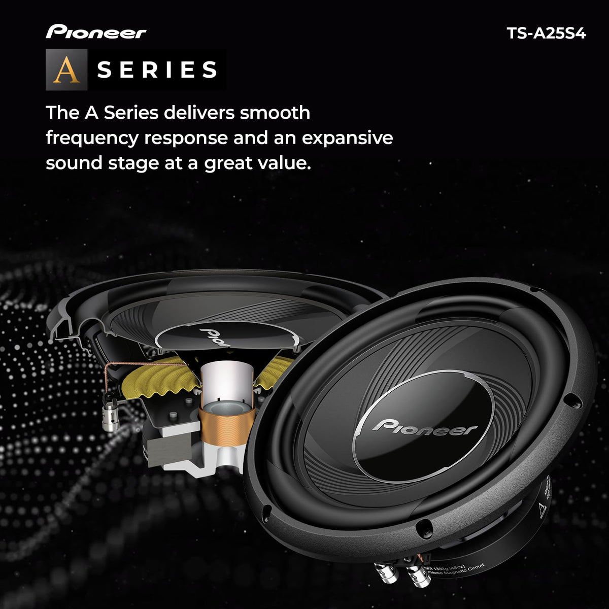 Pioneer TS-A25S4 10" Single 4-Ohm Car Subwoofer