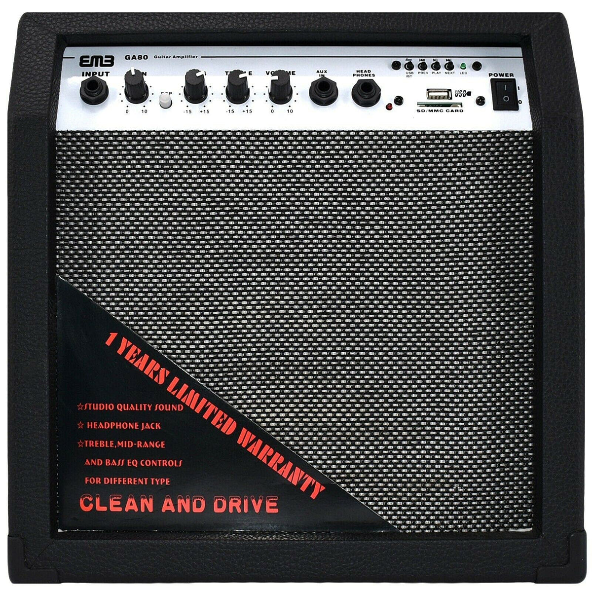 EMB GA80BK 8" Electric Guitar Amplifier
