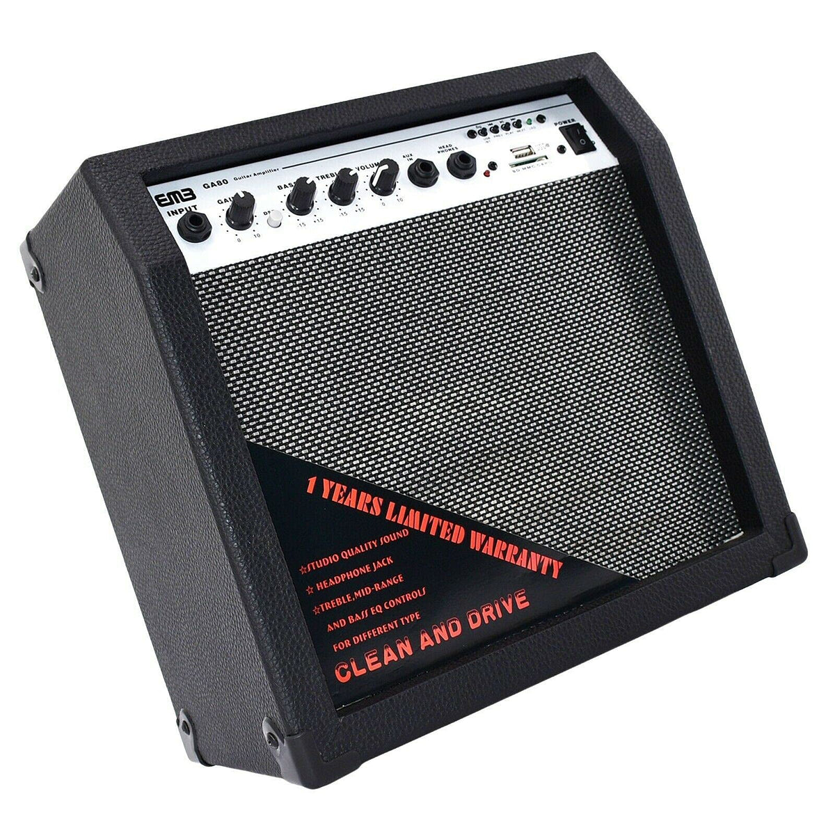 EMB GA80BK 8" Electric Guitar Amplifier