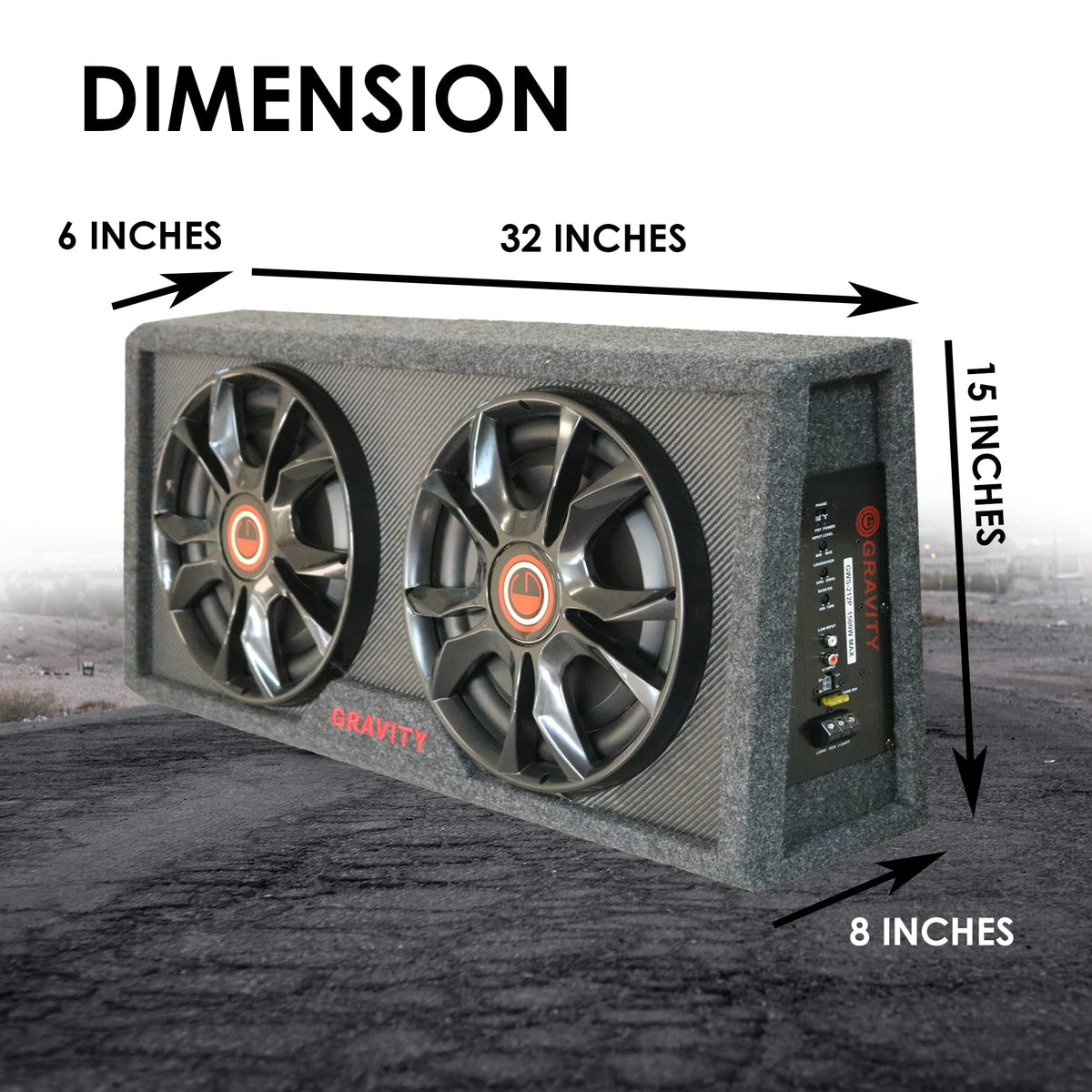 Gravity GWS-212P Dual 12" Powered Subwoofer System