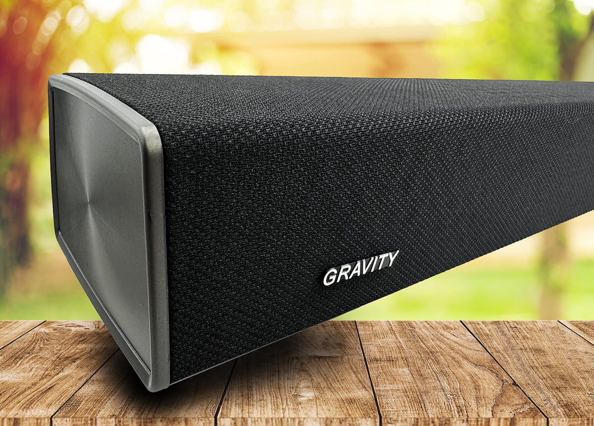 Gravity GSB500 BK 35-Inch TV Soundbar With Built-In Subwoofers