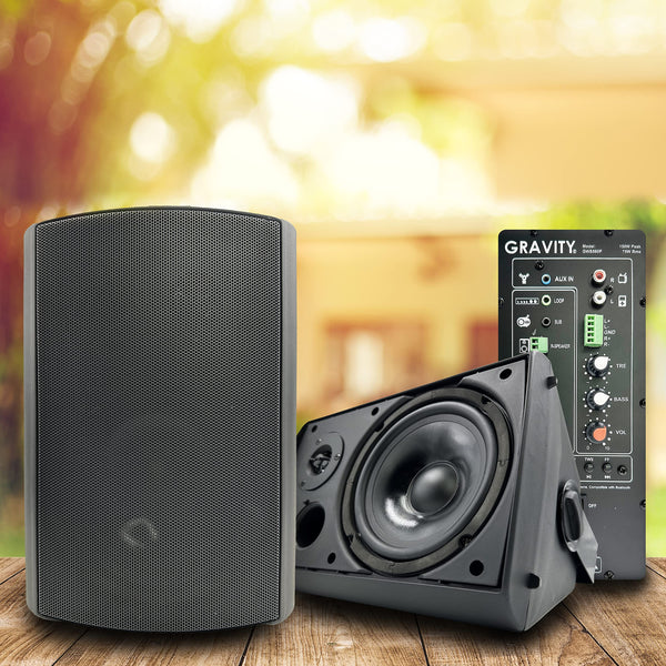 Gravity GWS560P BK 6.5" Bluetooth Wall Speakers