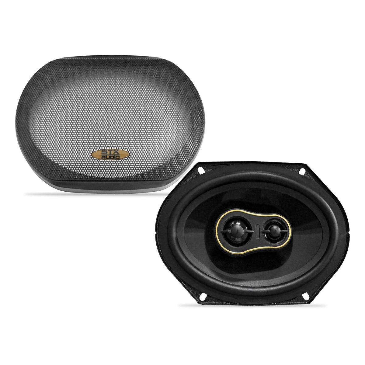 STX Audio SX682 6x8 2-Way Coaxial Car Speakers 680W Max 200W RMS Pair