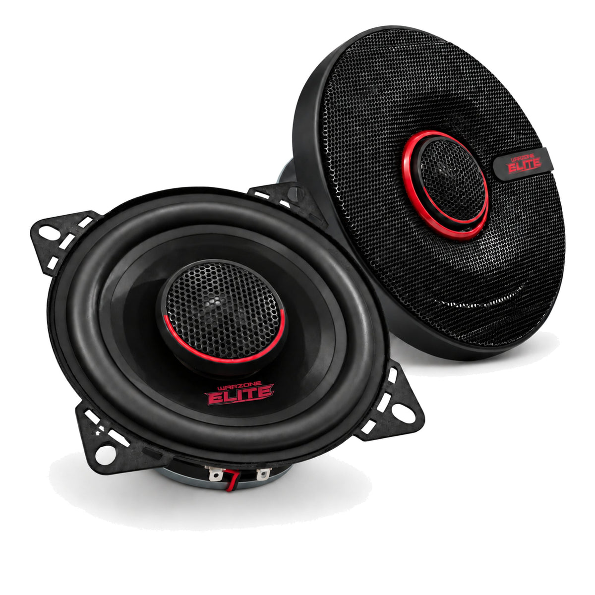 Warzone WZ-E402 4 Inch Coaxial Car Speakers Pair 400W 4 Ohm PEI Tweeters