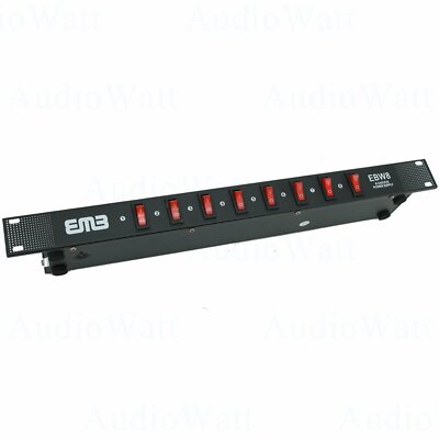 Emb EBW8 8 Outlet Rack Mount Power Supply Ac 110V/220V Outlet Surge Protector