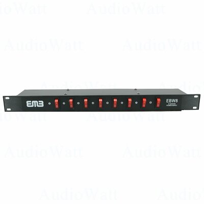 Emb EBW8 8 Outlet Rack Mount Power Supply Ac 110V/220V Outlet Surge Protector