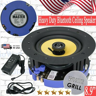 Gravity SG-6HiBT 8.9? 150 Watts Ceiling Speakers With Bluetooth Wall Speaker New