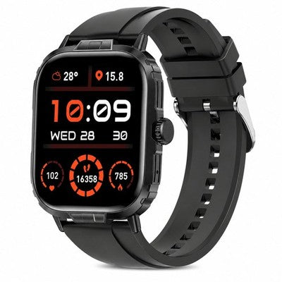 Gravity GWX1BK Smart Watch Bluetooth Calling 2.01" Touchscreen Heart Rate