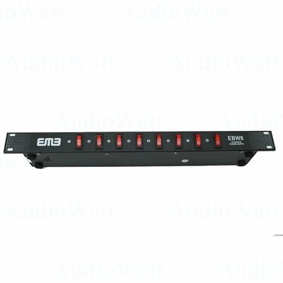 Emb EBW8 8 Outlet Rack Mount Power Supply Ac 110V/220V Outlet Surge Protector