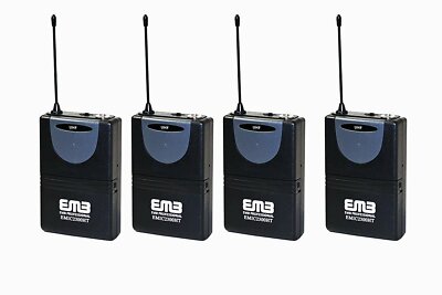 Emb Uhf EMIC2300HT Professional Quad / 4 x Wireless Headset Microphone System