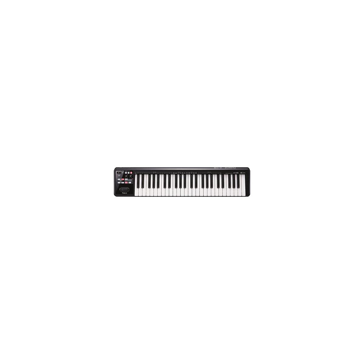 Roland Lightweight 49-Key Midi Keyboard Controller, Black (A-49-BK)