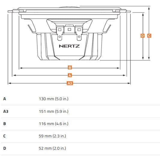 Hertz DCX 130.3 5.25" 2-Way Coaxial Speakers