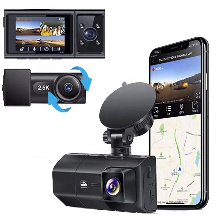XTREMEVISION G-412WCH 3-Channel 4K Dash Cam