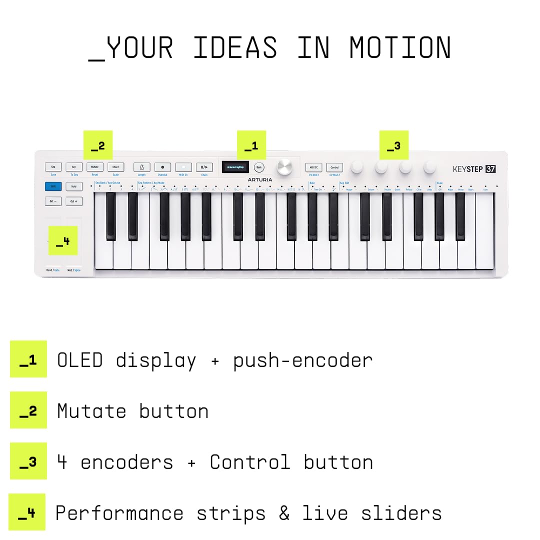 Arturia Keystep Controller & Sequencer, 37 Key