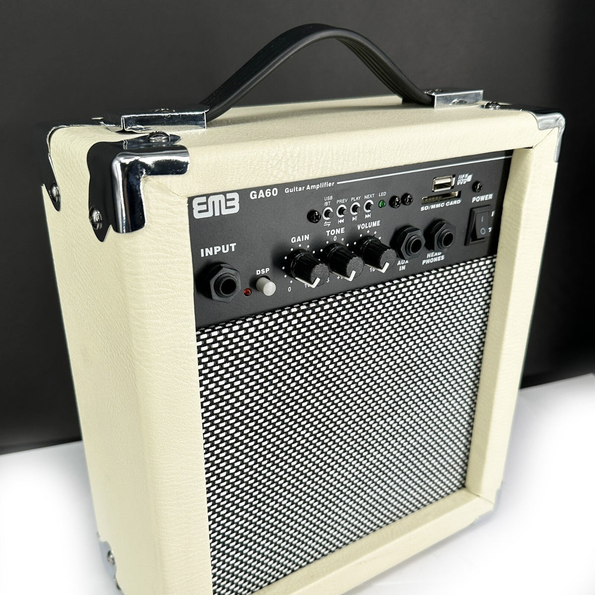 Emb 250W Guitar Amplifier Speaker Powerful Cabinet - SD USB AUX Bluetooth Wh