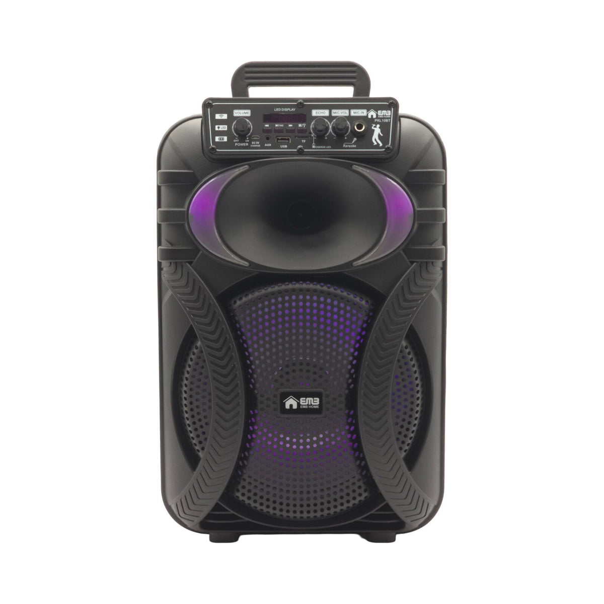 Emb PKL10BT 500w 10" Trolley Speaker With AUX, Lights, FM, USB With Bluetooth