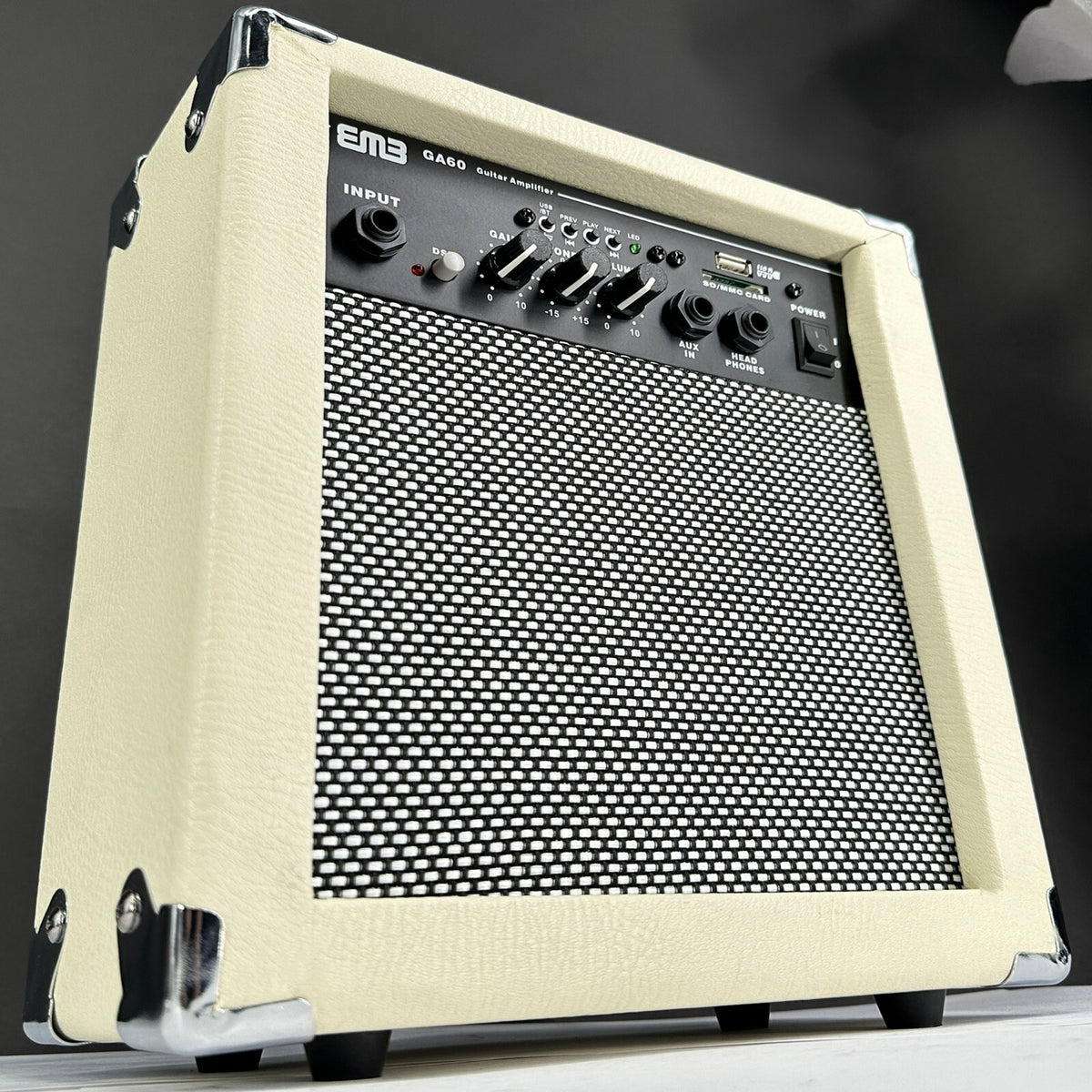 Emb 250W Guitar Amplifier Speaker Powerful Cabinet - SD USB AUX Bluetooth Wh