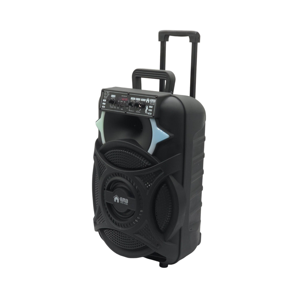 Emb PKL12BT 1000w 12" Trolley Speaker With AUX, Lights, FM, USB With Bluetooth