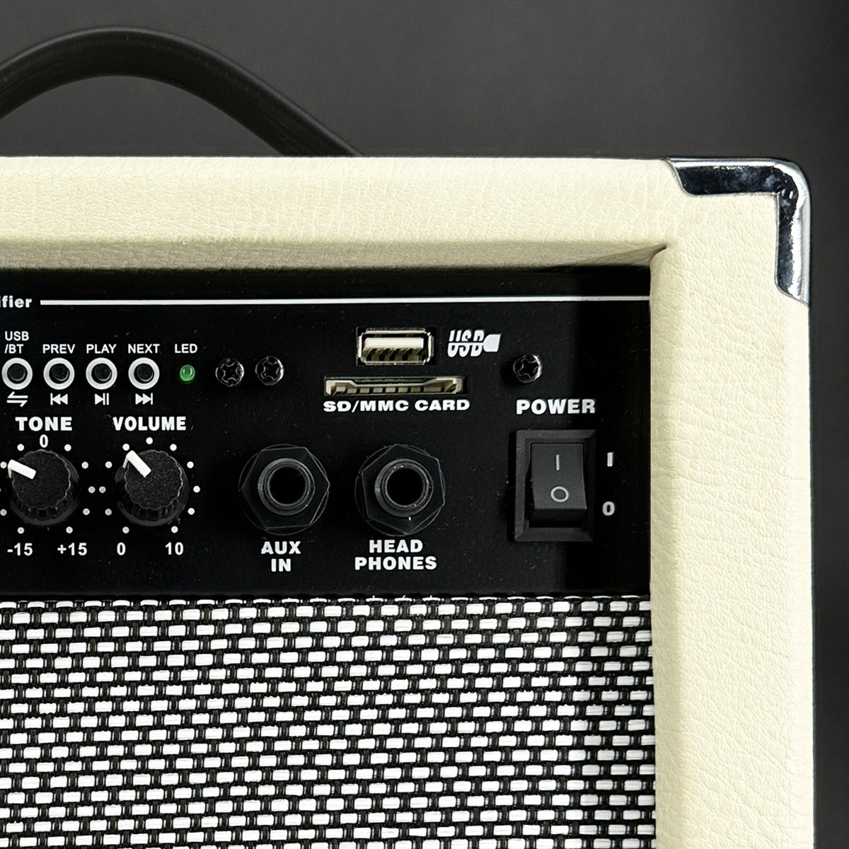 Emb 250W Guitar Amplifier Speaker Powerful Cabinet - SD USB AUX Bluetooth Wh
