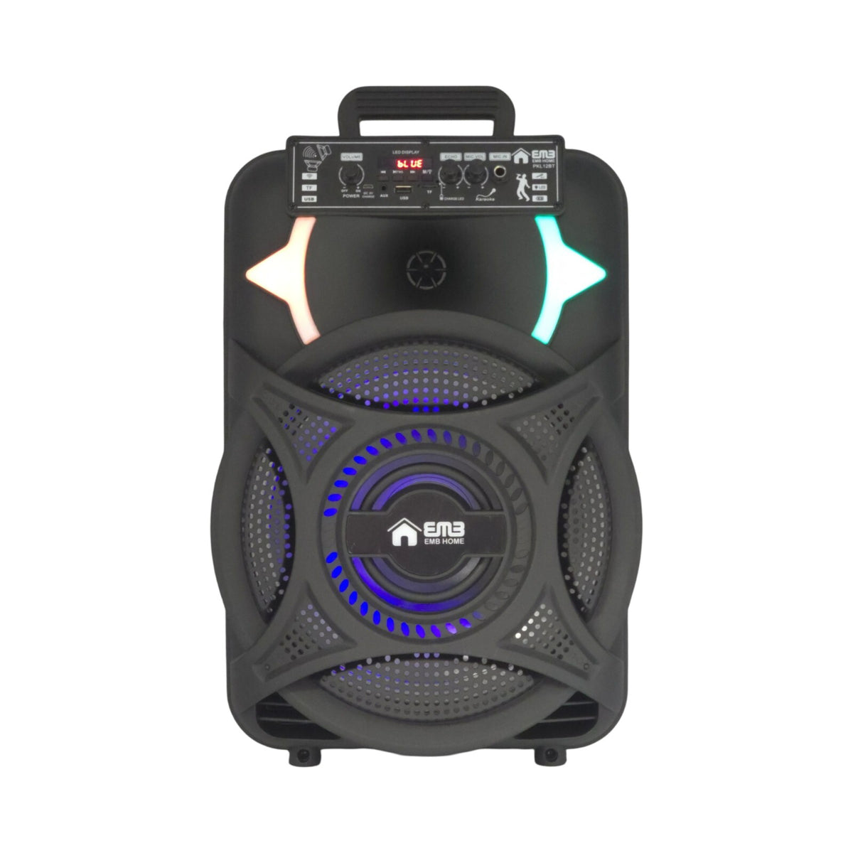 Emb PKL12BT 1000w 12" Trolley Speaker With AUX, Lights, FM, USB With Bluetooth