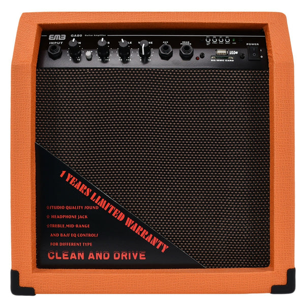 Emb 350 Watts Bluetooth Guitar Amplifier Speaker Powerful Cabinet - SD USB AUX Y
