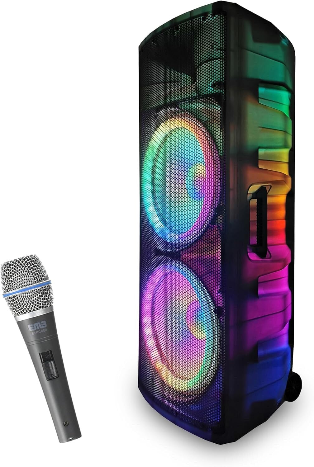 Emb 5000W 15" Party Dj Karoke Translucent Power Speaker, Bluetooth, Usb/Sd, Mic