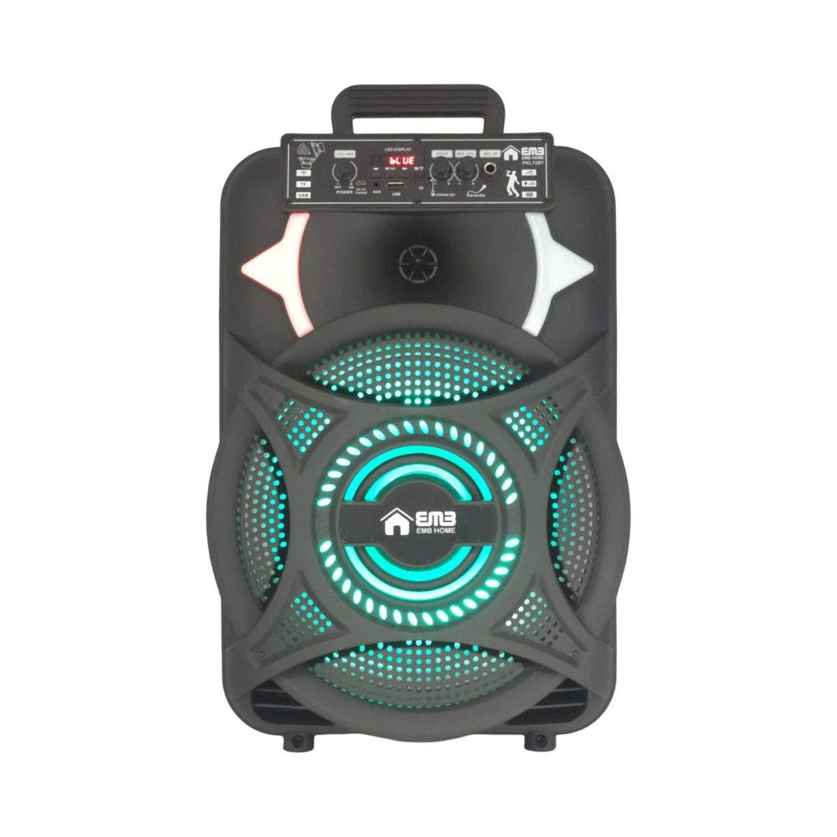 Emb PKL12BT 1000w 12" Trolley Speaker With AUX, Lights, FM, USB With Bluetooth