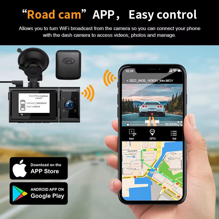 XTREMEVISION G-412WCH 3-Channel 4K Dash Cam