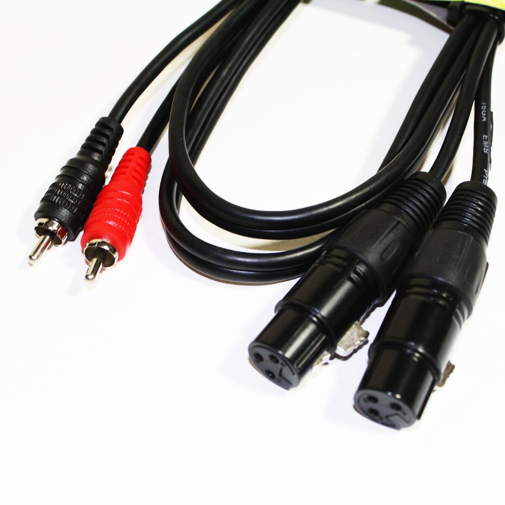 Emb - 2RCA-2XLR - Dual RCA To Dual Xlr Cable