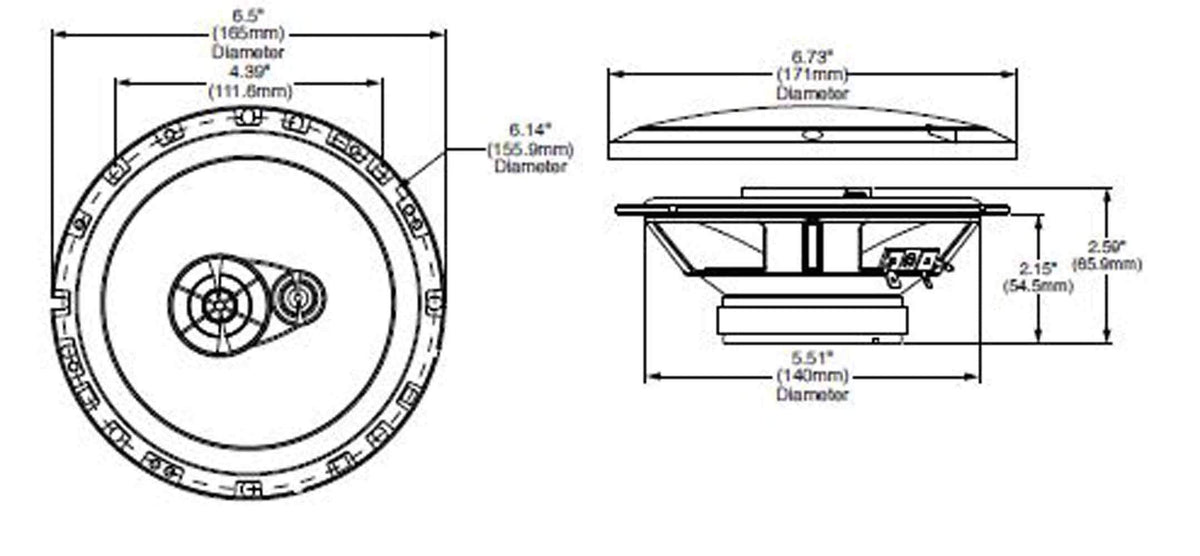 Rockford Fosgate R165X3 6.5" 3-Way Full-Range Speakers