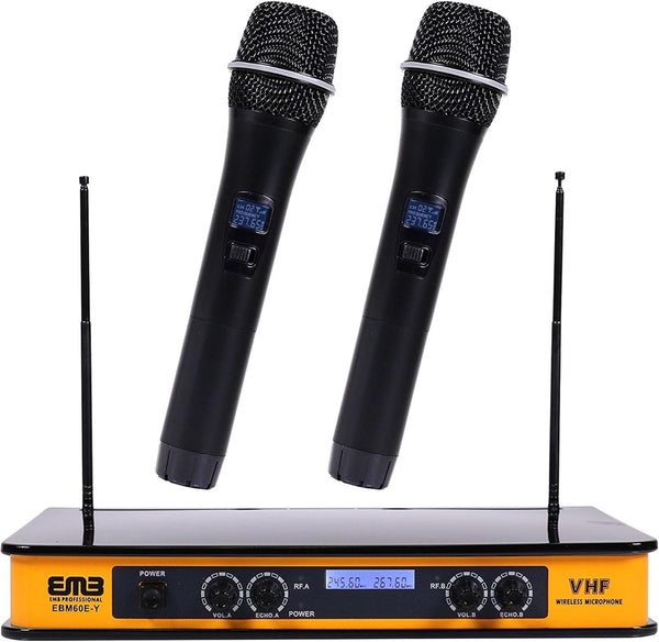 EMB EBM60E-Y Dual VHF Wireless Handheld Microphone System