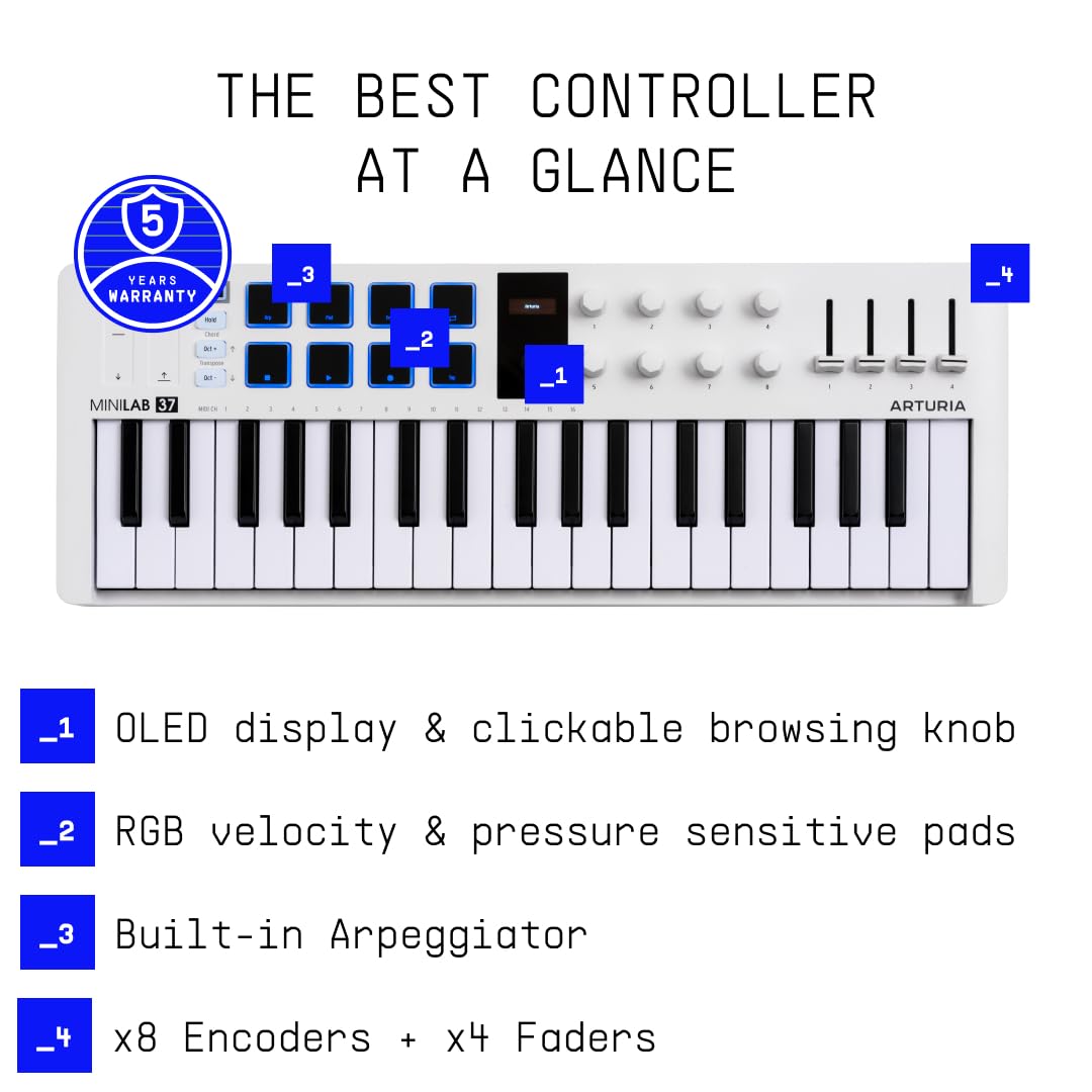 Arturia Minilab 37 Midi Keyboard Controller
