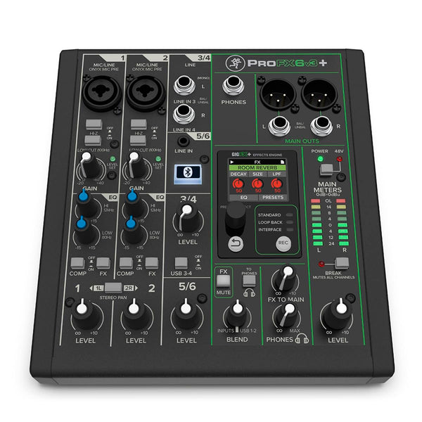 Mackie ProFX6v3+ 6-Channel Analog Mixer With USB-C