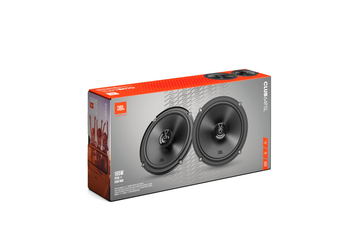 JBL Club 64FSL 6.5" Shallow-Mount 2-Way Car Speakers